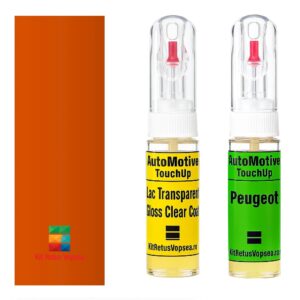 Kit retus vopsea touch-up Peugeot 205 P2000 (Orange Stihl), P2000, EHL