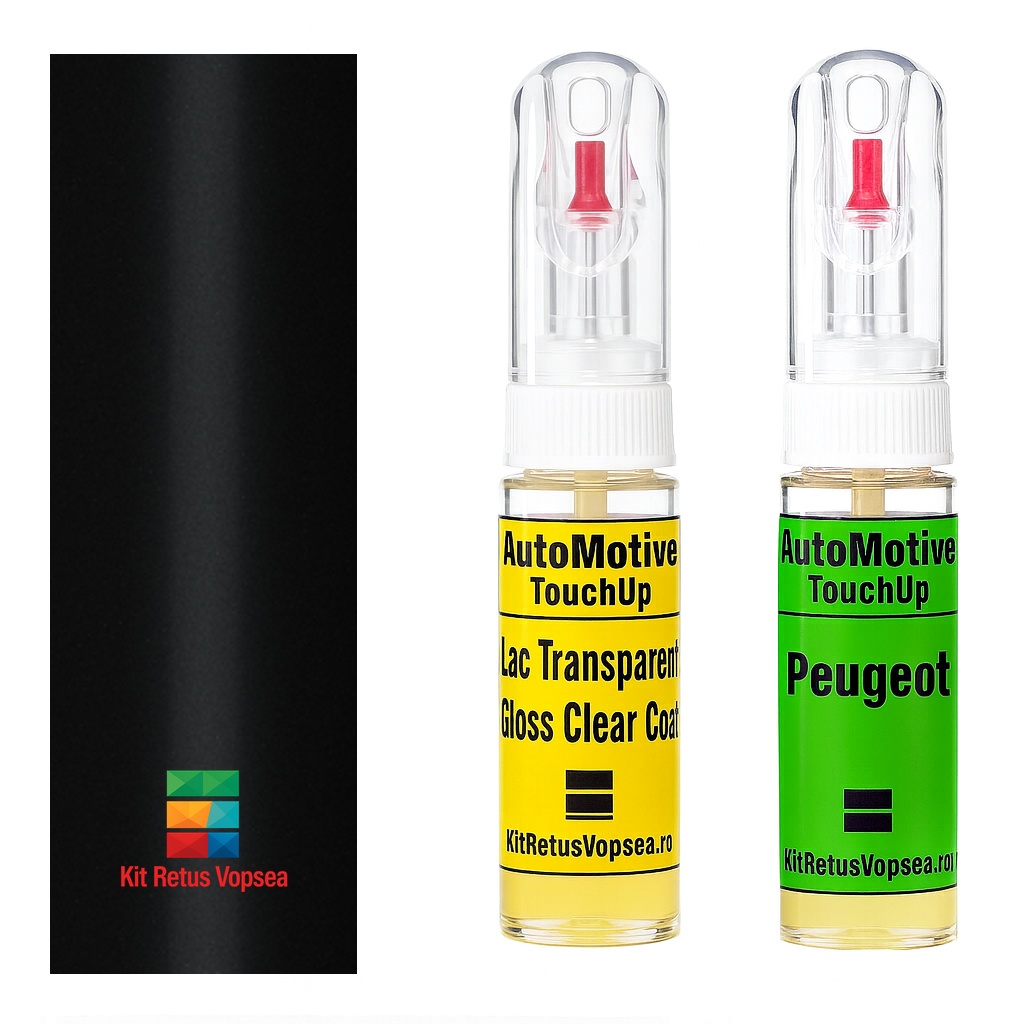Kit retus vopsea touch-up Peugeot 207SW P9382 (Noir Obsidien), P9382, EXL, EXLD, EXLB, M0XL, XLM0, 69986, 69996, 69998, 69999, 9978, 9987, 9995, 9996, 9999, FLEX9022, FLEX9029, KTX, 95465