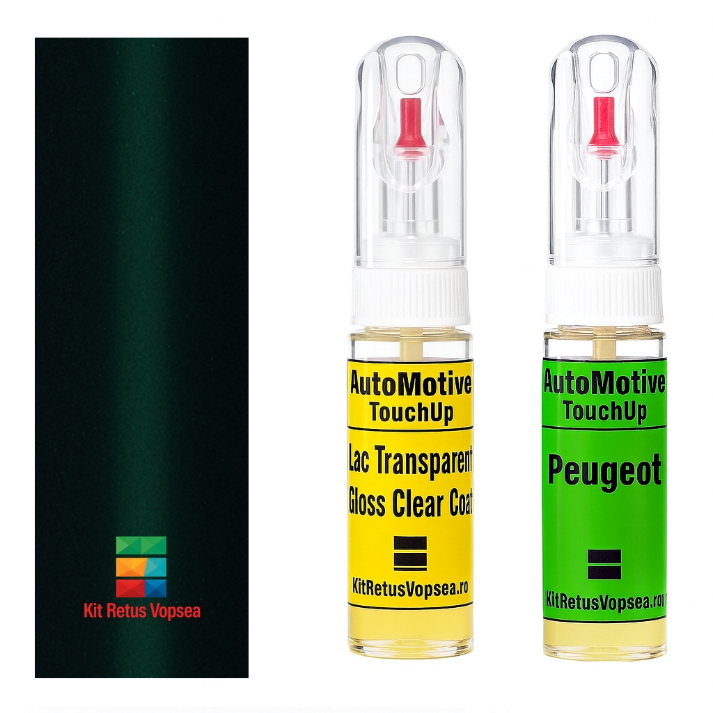 Kit retus vopsea touch-up Peugeot 405 P9339 (Vert Polo), 798429, P9339, KQF, KQFC, M0QF, M06F, MKQ, MKQF, QF6F, 66906, 6906, FLEX9021