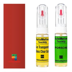 Kit retus vopsea touch-up Porsche 911 POR023 (Hellrot) ,31062, 072566, POR023, 023, 079, 79, 7910, 7979