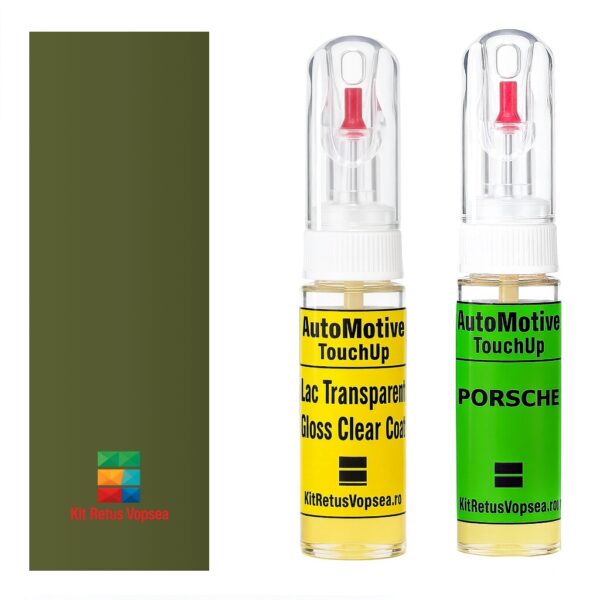 Kit retus vopsea touch-up Porsche 911 POR274 (Olivgruen) ,63529, 077315, POR274, 274, P2, P2P2, 60G, P2V9