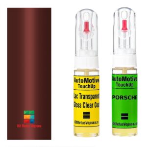 Kit retus vopsea touch-up Porsche 924 POR822 (Granatrot) ,091602, POR822, 822, S2, S2S2, 32207