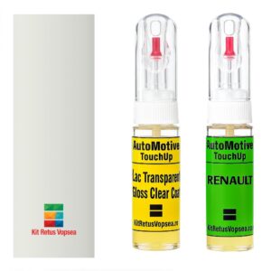Kit retus vopsea touch-up Renault Fluence RQXB (White) ,RQXB, QXB