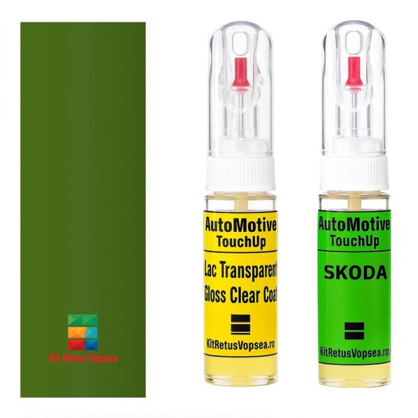 Kit retus vopsea touch-up Skoda Octavia SKO5111 (Oasisgrün), SKO5111, 5111, 6P6P, F6D, LF6D