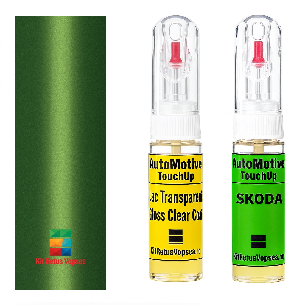 Kit retus vopsea touch-up Skoda Scala SKO9585 (Rallye Gruen), SKO9585, 9585, F6Z, P7P7, LF6Z, 65213