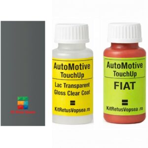 Kit corector vopsea cu pensula Fiat 500 FI0624 (Grigio Medio), 75906, 053705, FI0624, 0624, 624
