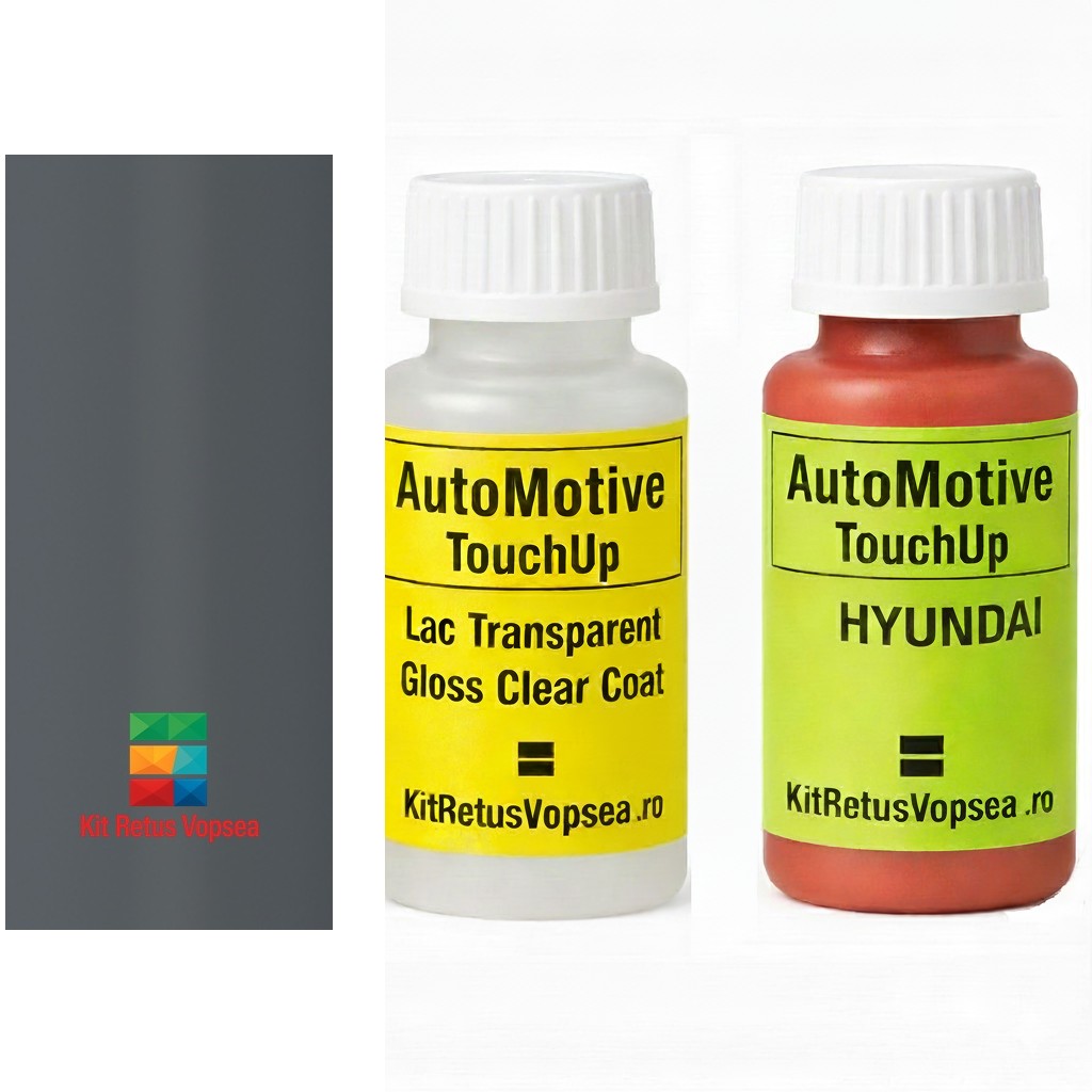 Kit corector vopsea cu pensula Hyundai Accent HY7024 (Grey), HY7024, NT