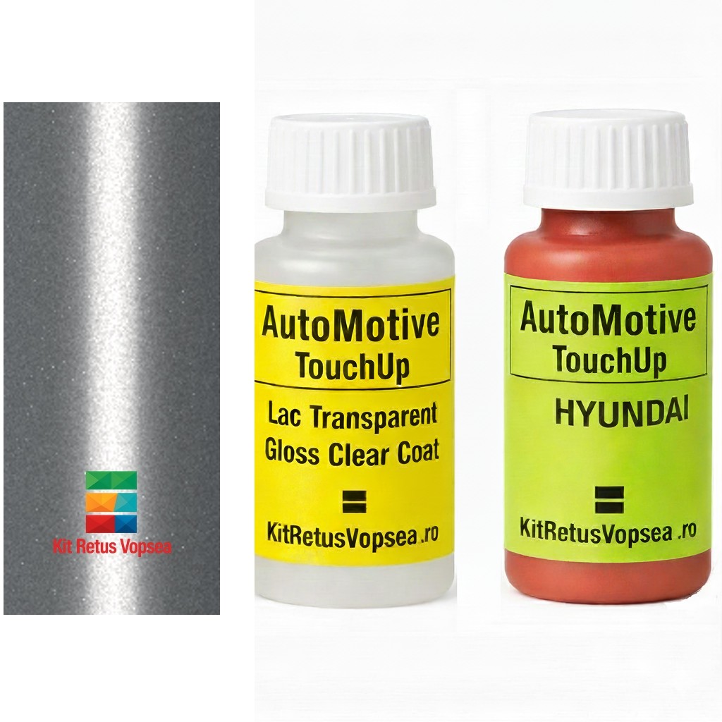 Kit corector vopsea cu pensula Hyundai Accent HY9034 (Polaris Silver), HY9034, PS, S01, FE95-09004, RIHY0007