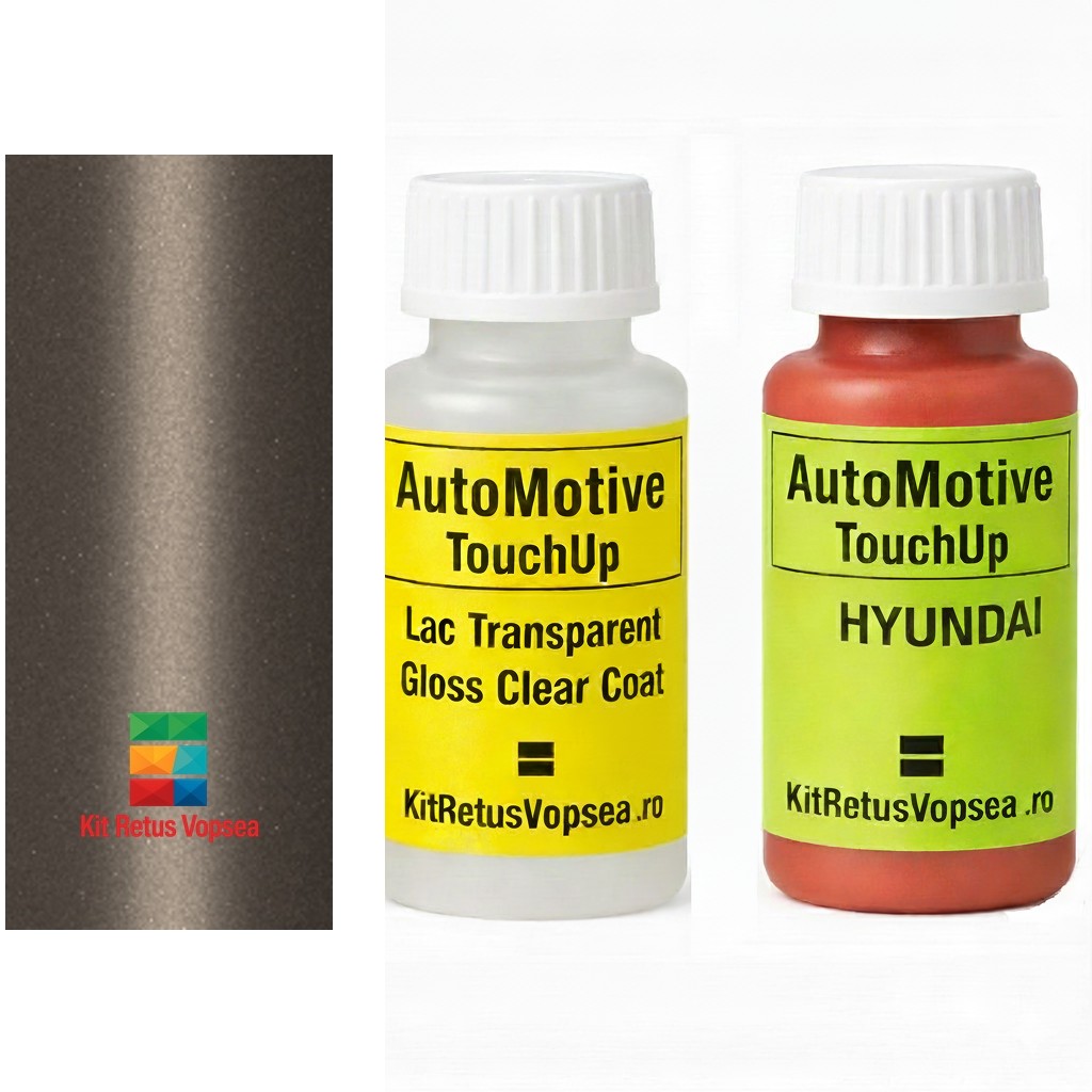 Kit corector vopsea cu pensula Hyundai Accent HY9046 (Marron Corteza), HY9046, MCO