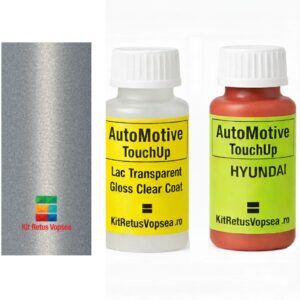 Kit corector vopsea cu pensula Hyundai Accent HY9063 (Plata Autentico), HY9063, PA