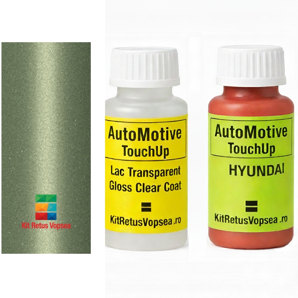 Kit corector vopsea cu pensula Hyundai Accent HY9671 (Light Green), HY9671, G8