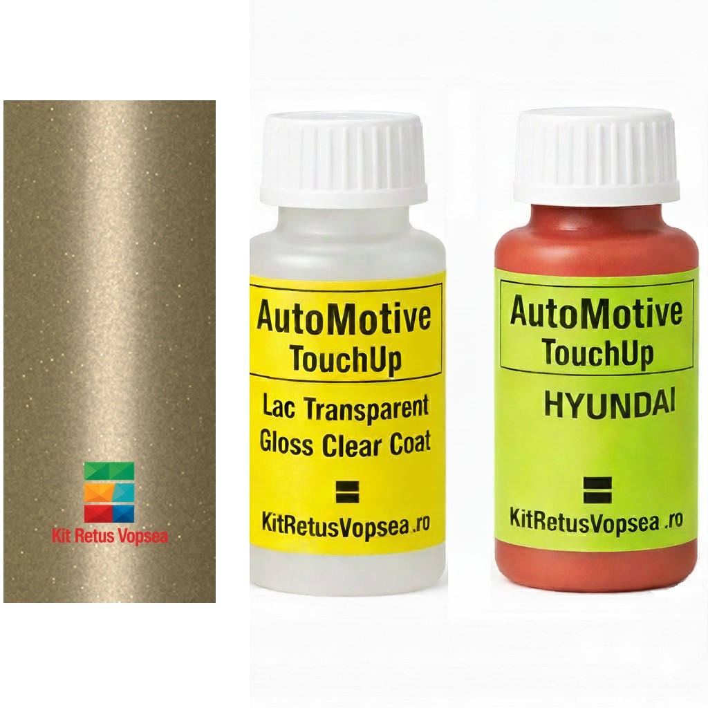 Kit corector vopsea cu pensula Hyundai Accent HY9800 (Golden Beige), HY9800, YR, INDHY0005, INDHY9800, 550853