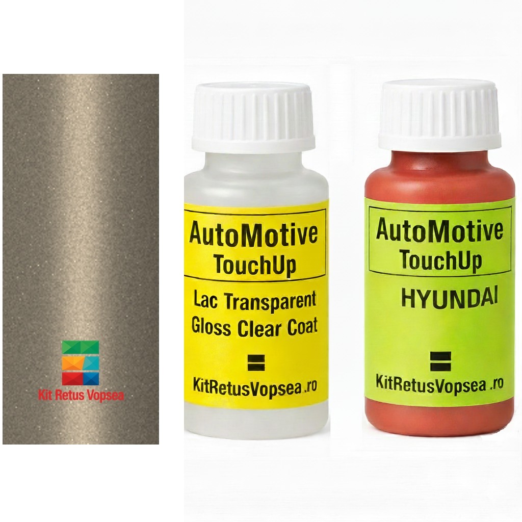 Kit corector vopsea cu pensula Hyundai Accent HY9825 (Gold Beige), HY9825, 9G
