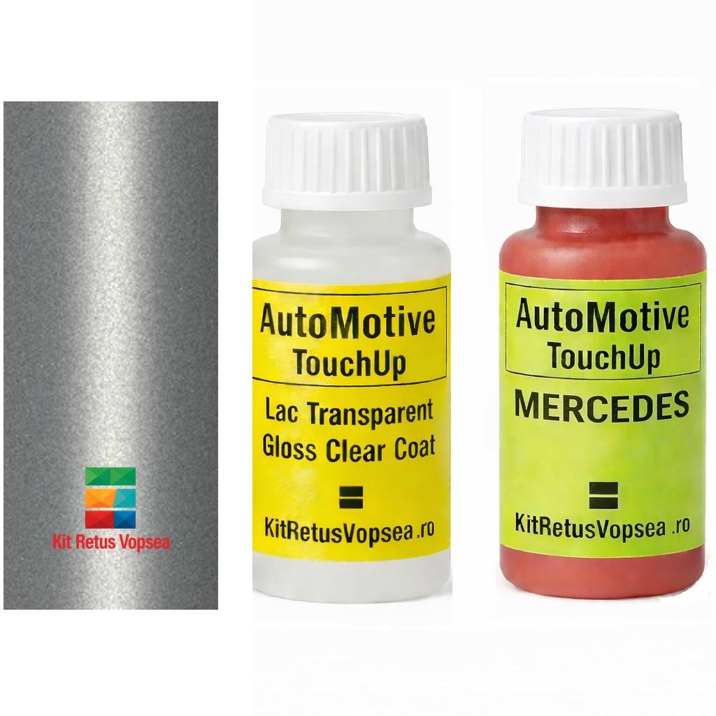 Kit corector vopsea cu pensula Mercedes C Sportcoupe MB744 (Brillantsilber), 42649, 790574, MB744, 744, 744M, 9744, KNX, CHDB0034, INDDB744, TDB0060, DBTR9008, 0278, 1064, FS43MG026, FS43MG190, MG026, MG190, DB744