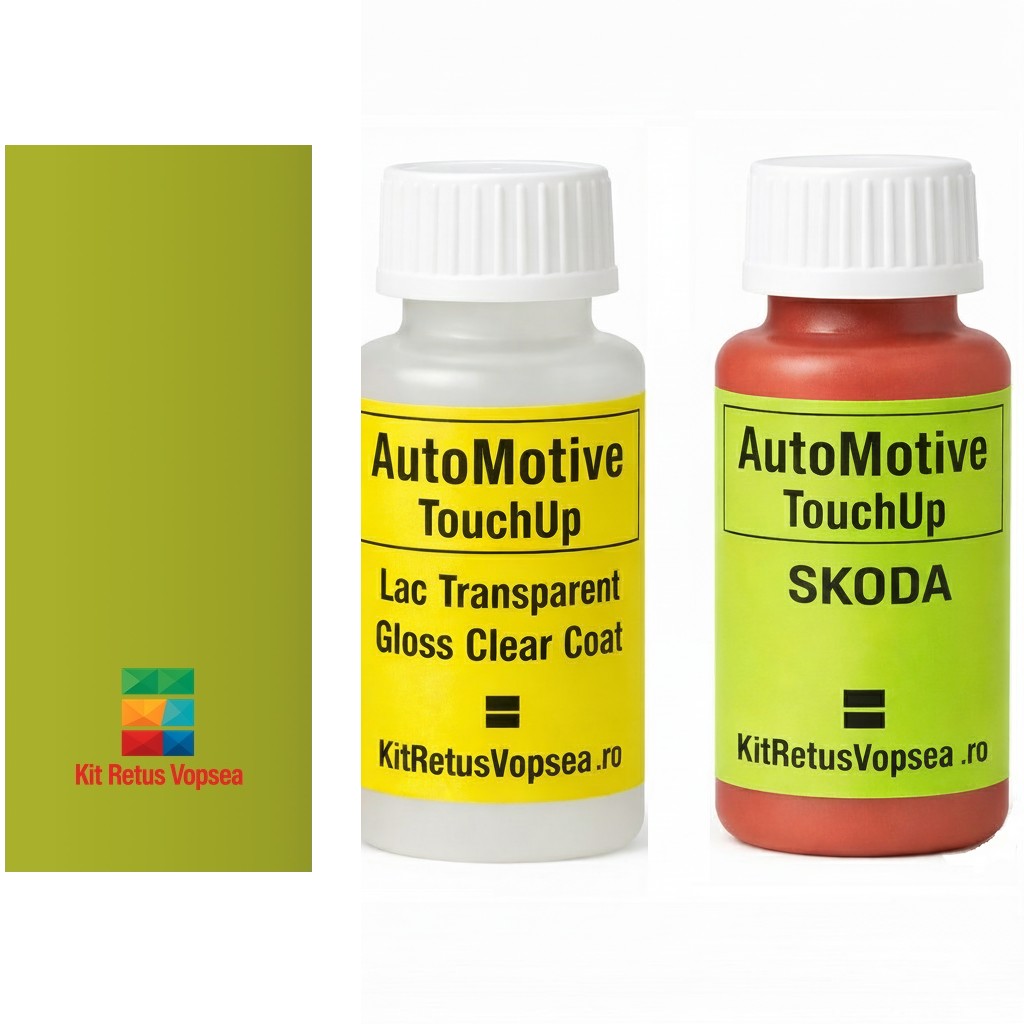 Kit corector vopsea cu pensula Skoda Elroq SKOG6E (Mamba Green), SKOG6E, G6E, LG6E, L-G6E, I3, I3I3