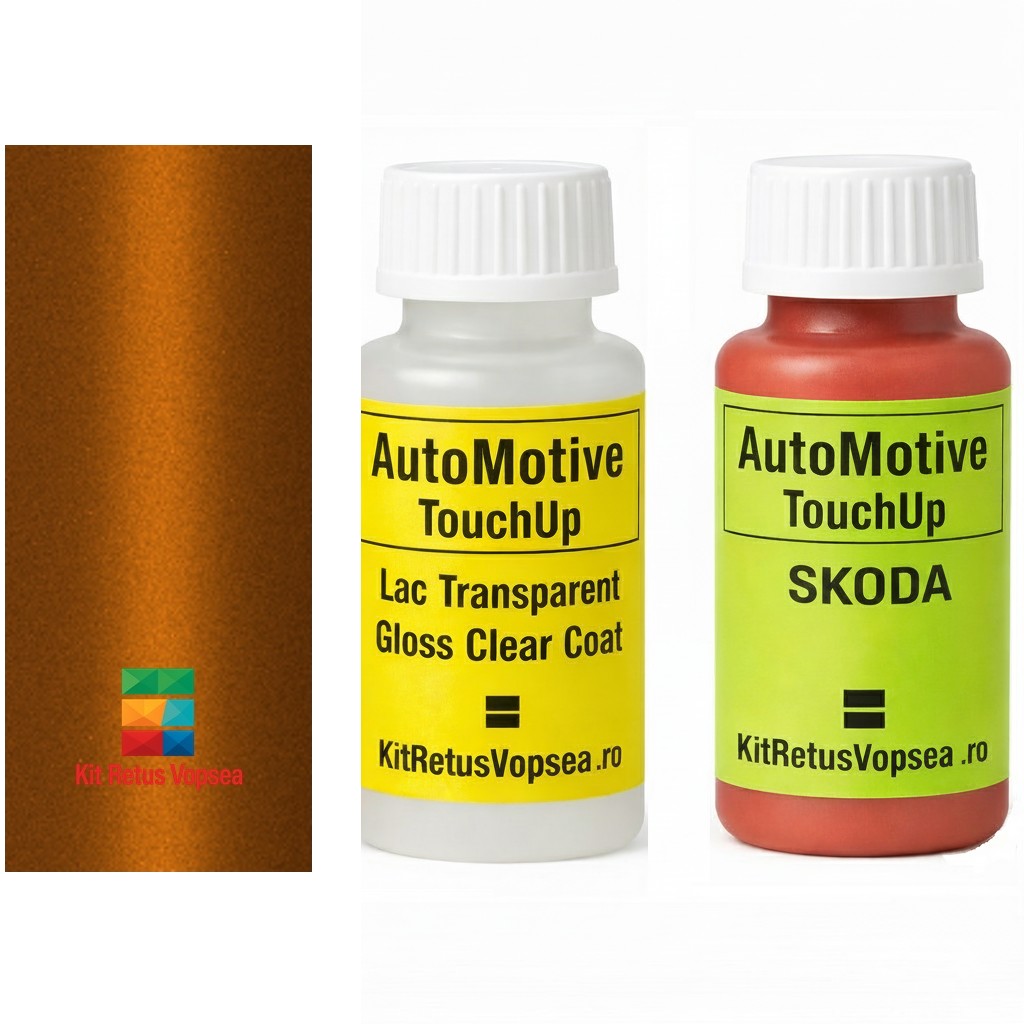 Kit corector vopsea cu pensula Skoda Enyaq SKOA2Z (Phoenix Orange), SKOA2Z, A2Z, LA2Z, 2X2X