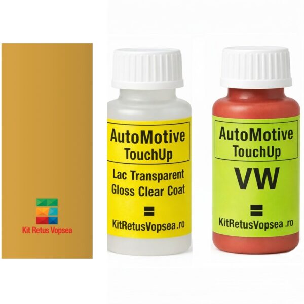 Kit corector vopsea cu pensula Volkswagen Gol VW10015 (Amarelo Solar), VW10015, 209, 6054, 6W6W, CC, I1F, L6054, VWSA1015, 3130