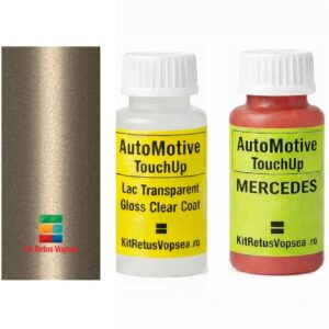Kit corector vopsea cu pensula Mercedes S-Klasse MB1677 (Gold Beige magno), MB1677, 1-677, 1667, 677