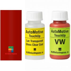 Kit corector vopsea cu pensula Volkswagen Saveiro VW30002 (Vermelho Flash), VW30002, 204, 3O, D8, D8D8, P3G, LP3G, VWSA3002