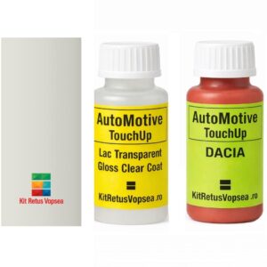 Kit corector vopsea cu pensula Dacia Spring DACQPA (Kaolin White) ,DACQPA, QPA