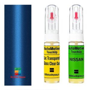 Kit retus vopsea touch-up Nissan Tsubame NISTJ4 (Purplish Blue), NISTJ4, TJ4