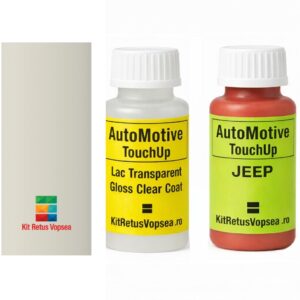 Kit corector vopsea cu pensula Jeep Wrangler JP96:SW1 (Stone White), JP96:SW1, CHA96:SW1, PW1, QW1, SW1, W1, W1/SW1