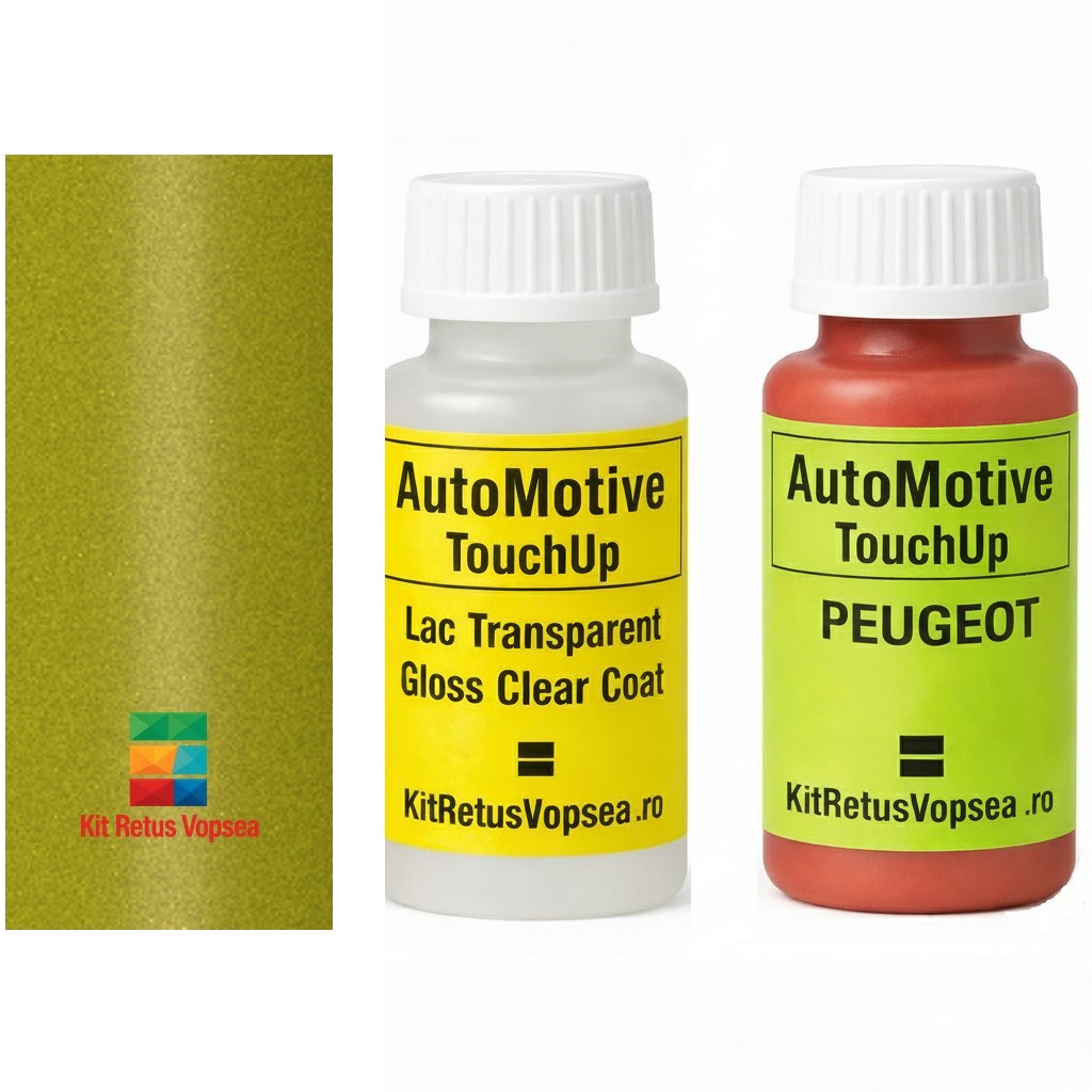 Kit corector vopsea cu pensula Peugeot e-208 PEEQ (Jaune Agueda), PEEQ, EEQ, M0EQ